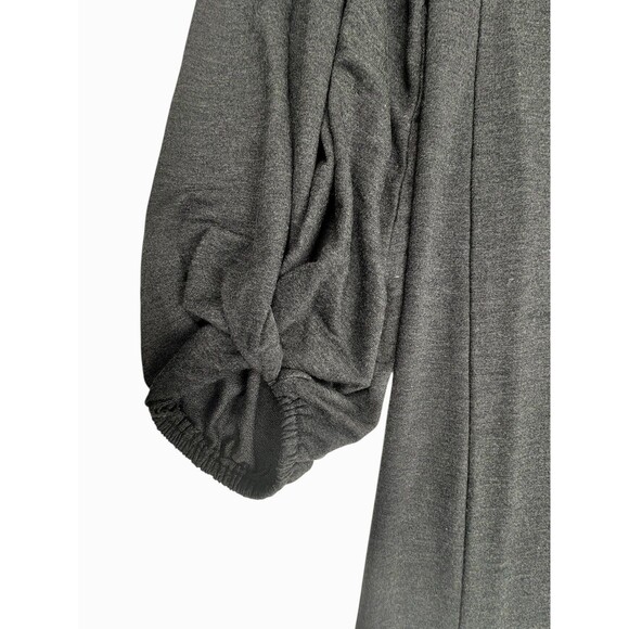 LOFT Lantern Sleeve JerseyKnit Swing Dress Gray Lagenlook Soft Capsule Neutral M - Picture 4 of 12